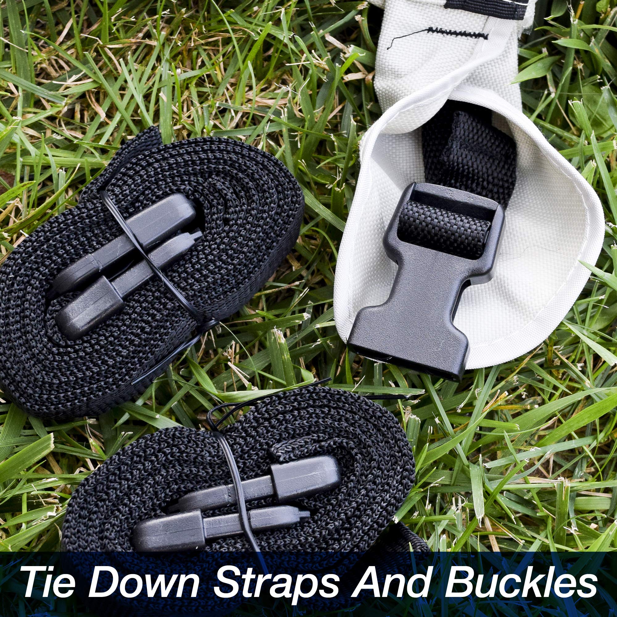 Budge 1200 Denier Boat Cover fits Center Console Flat Front/Skiff/Deck Boats B-1241-X5 (18' to 20' Long, Gray) - Image 5