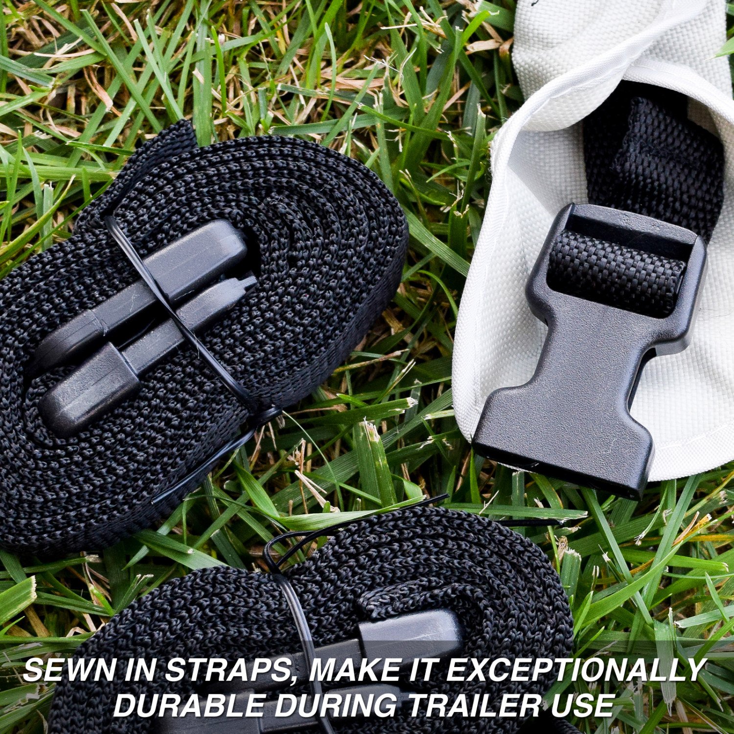 Budge 1200 Denier Boat Cover fits Center Console V-Hull Boats B-1231-X4 (16' to 18' Long, Gray) - Image 5