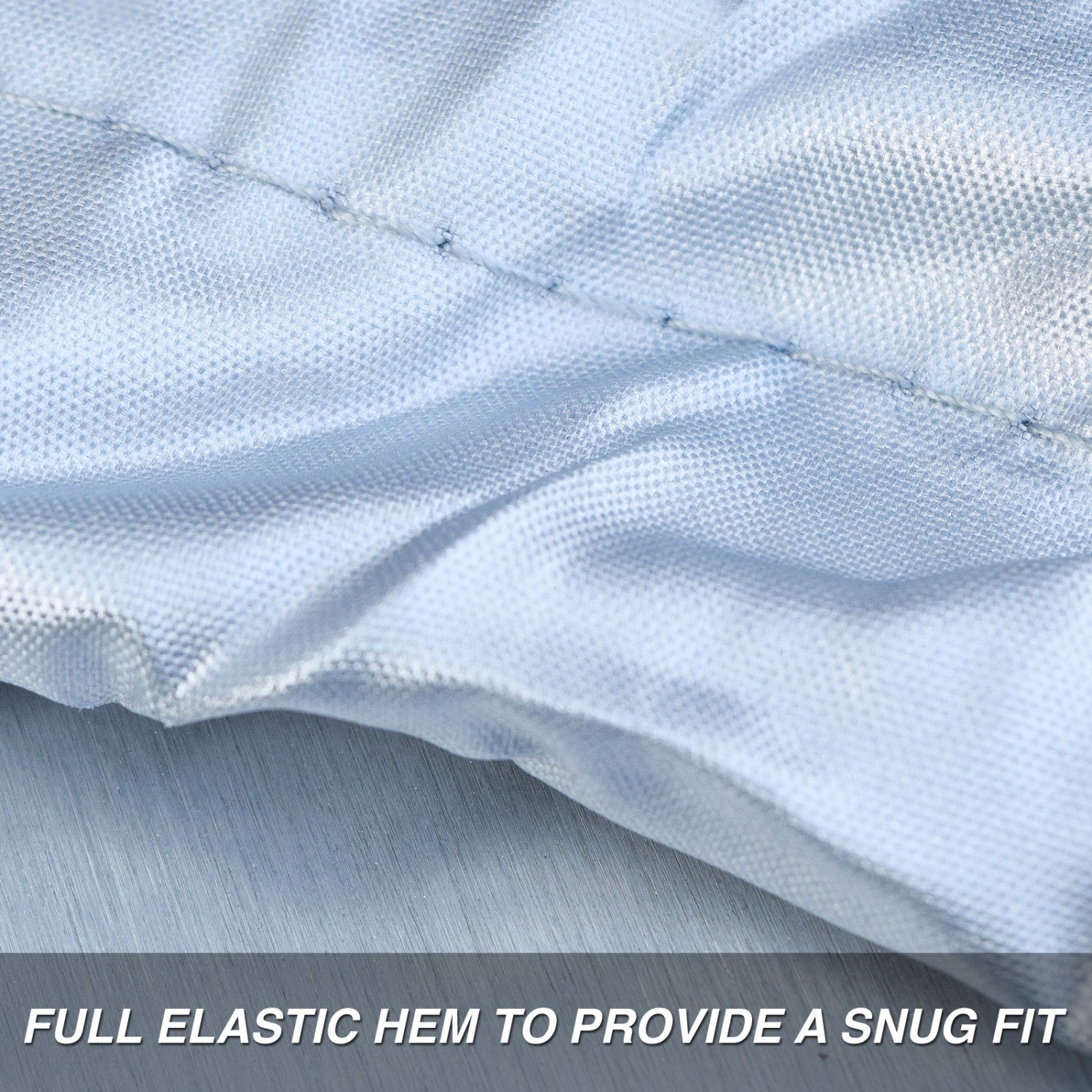 Budge B-150-X3 150 Denier V-Hull Boat Cover Silver 16'-18' Long (Beam Width Up to 90") Lightweight, UV Resistant, Gray - Image 4