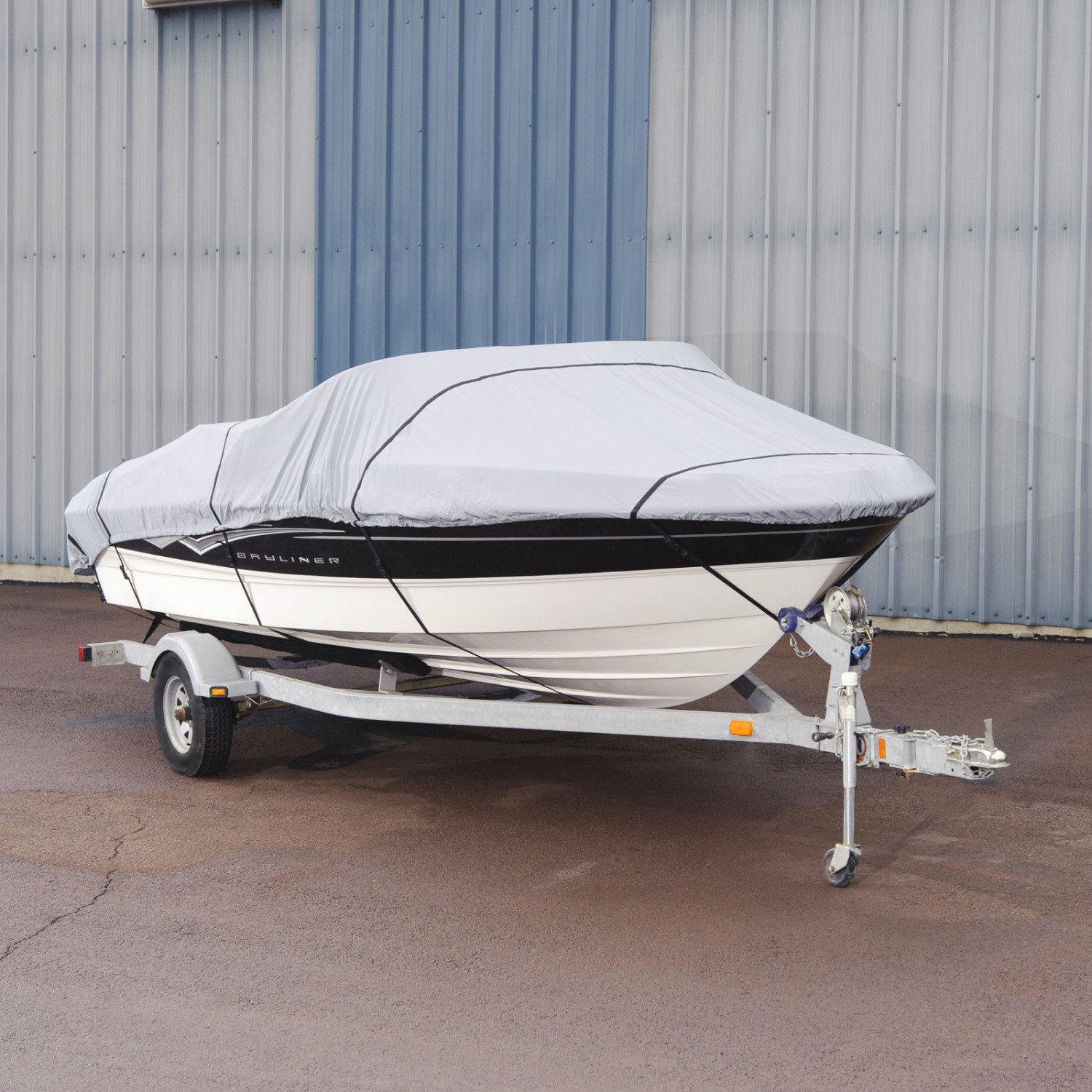 Budge B-150-X3 150 Denier V-Hull Boat Cover Silver 16'-18' Long (Beam Width Up to 90") Lightweight, UV Resistant, Gray - Image 6
