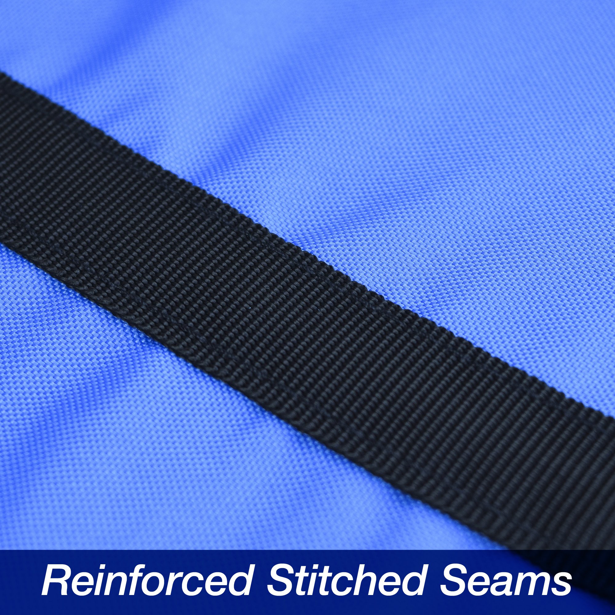 Budge B-620-X6 Blue 20'-22' Long (Beam Width up to 106") 600 Denier Waterproof Breathable Hard/T-Top Boat Cover - Image 5