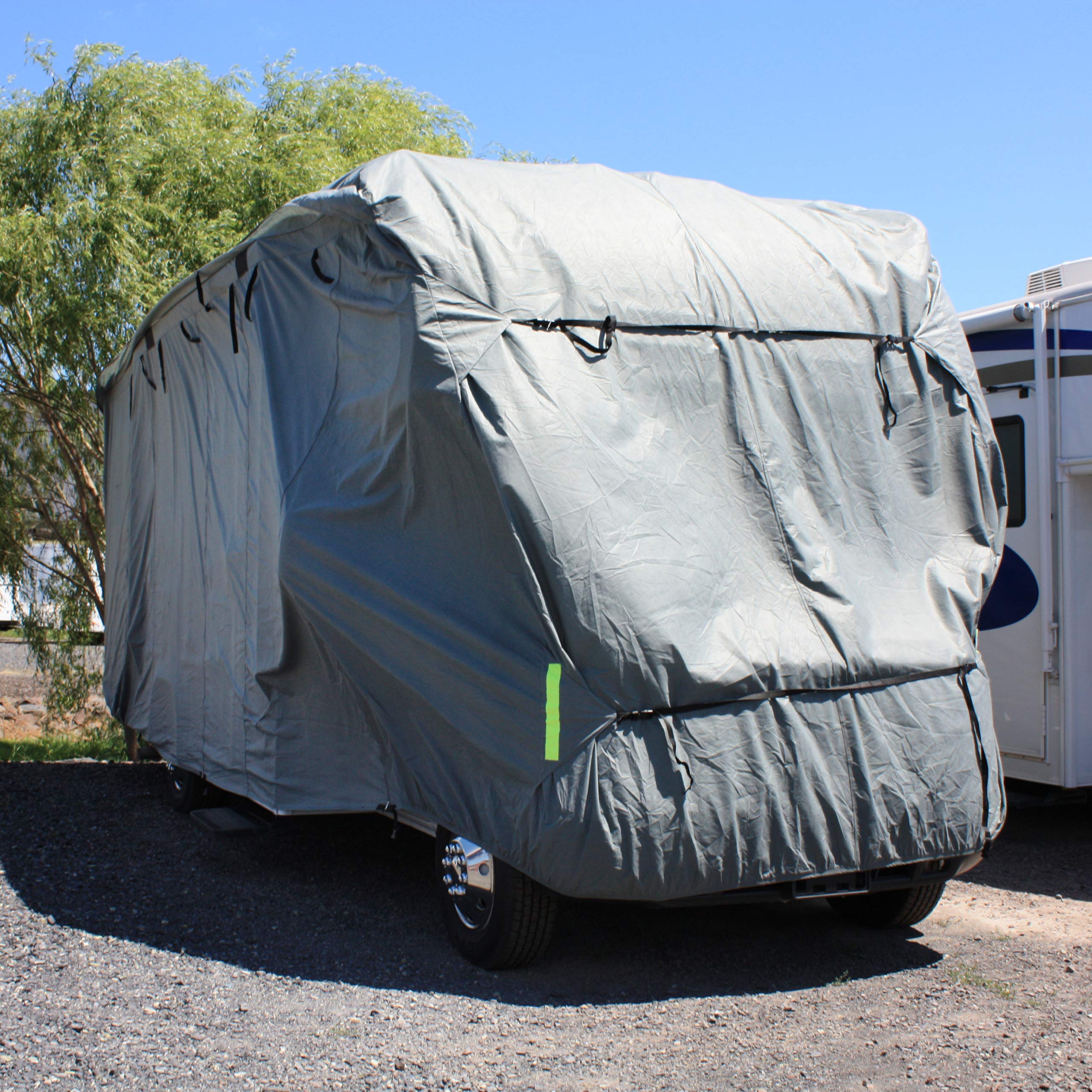 Budge Class C RV Cover Fits Class C RVs up to 24' Long (Gray, Polypropylene), 292" L x 105" W x 108" H - Image 3