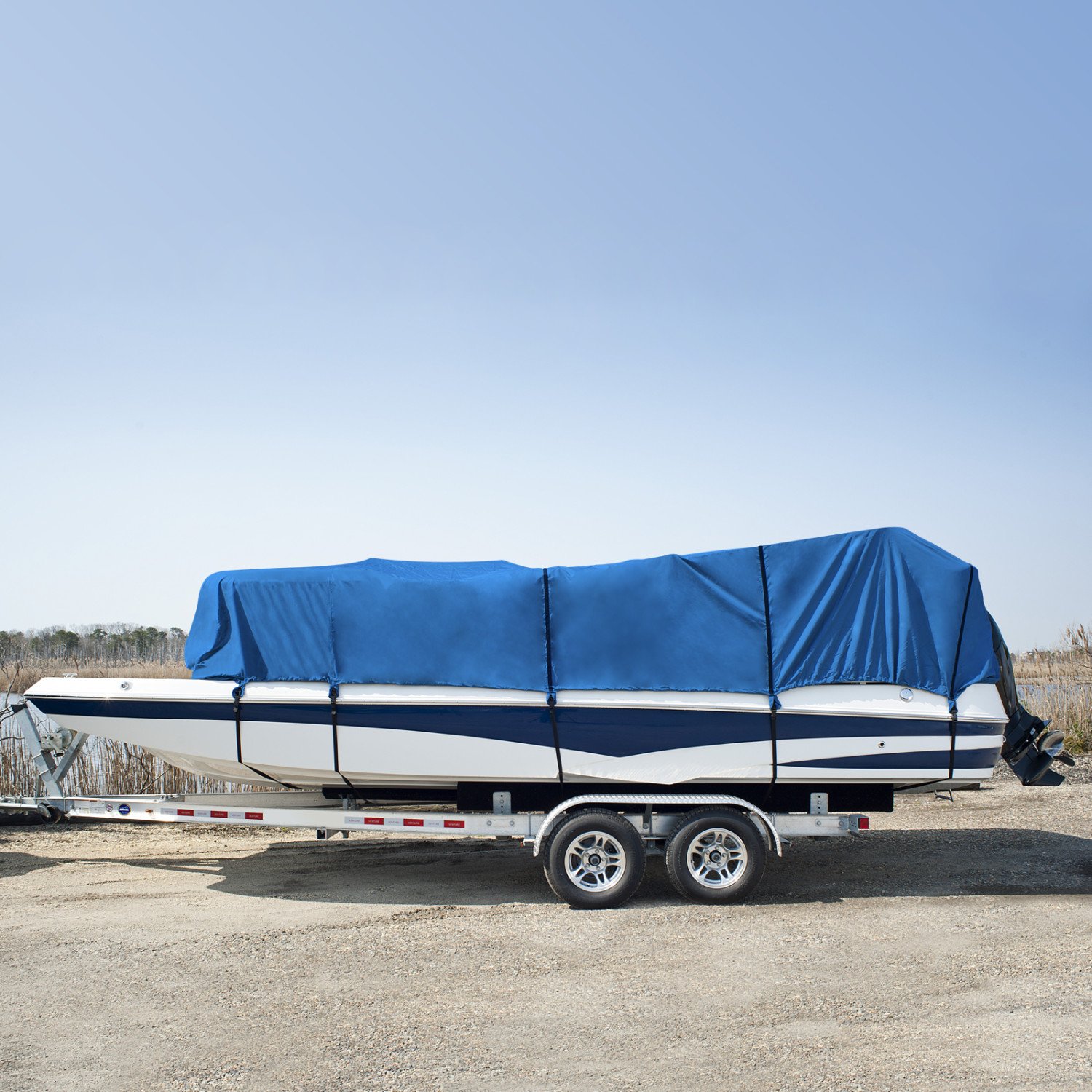 Budge P-1200-1 1200 Denier Pontoon Cover Blue Size PT2: Long Waterproof, Heavy Duty, UV Resistant, 17' to 20' Long (Beam Width Up to 110") - Image 8