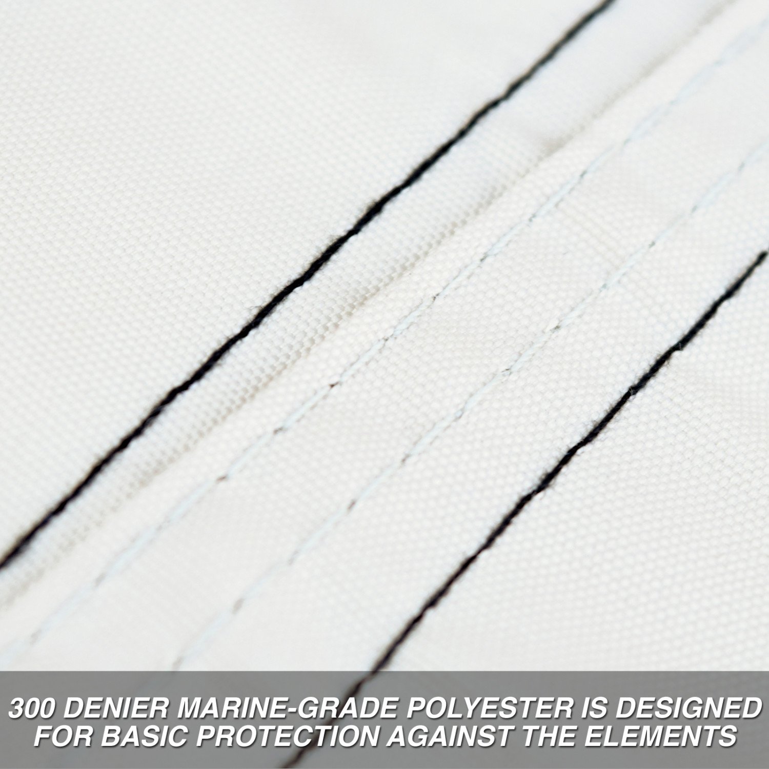 Budge P-300-1 300 Denier Pontoon Cover Gray 17' - 20' Long (Beam Width Up to 110") Lightweight, Waterproof, UV Resistant - Image 3