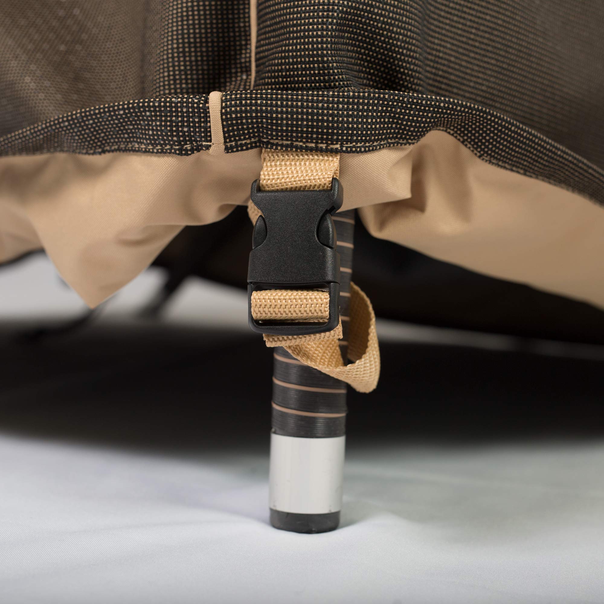 Budge P2A01BTNW3 StormBlock Hillside Double Patio Chaise Lounge Cover Premium, Outdoor, Waterproof, Black and Tan Weave - Image 3