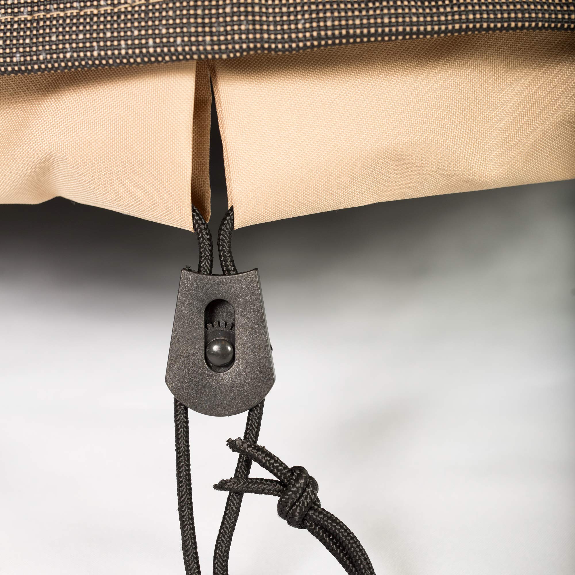 Budge P2A01BTNW3 StormBlock Hillside Double Patio Chaise Lounge Cover Premium, Outdoor, Waterproof, Black and Tan Weave - Image 4