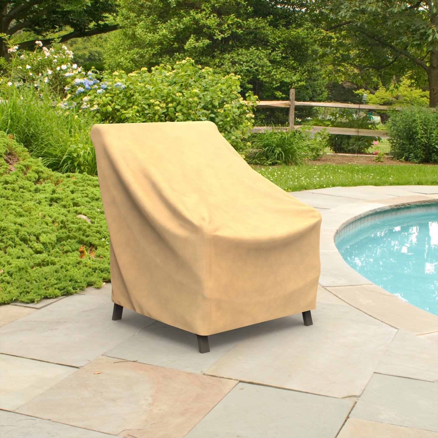 Budge P1A02SF1 All-Seasons Patio Chair Cover, Extra Small, Tan - Image 7