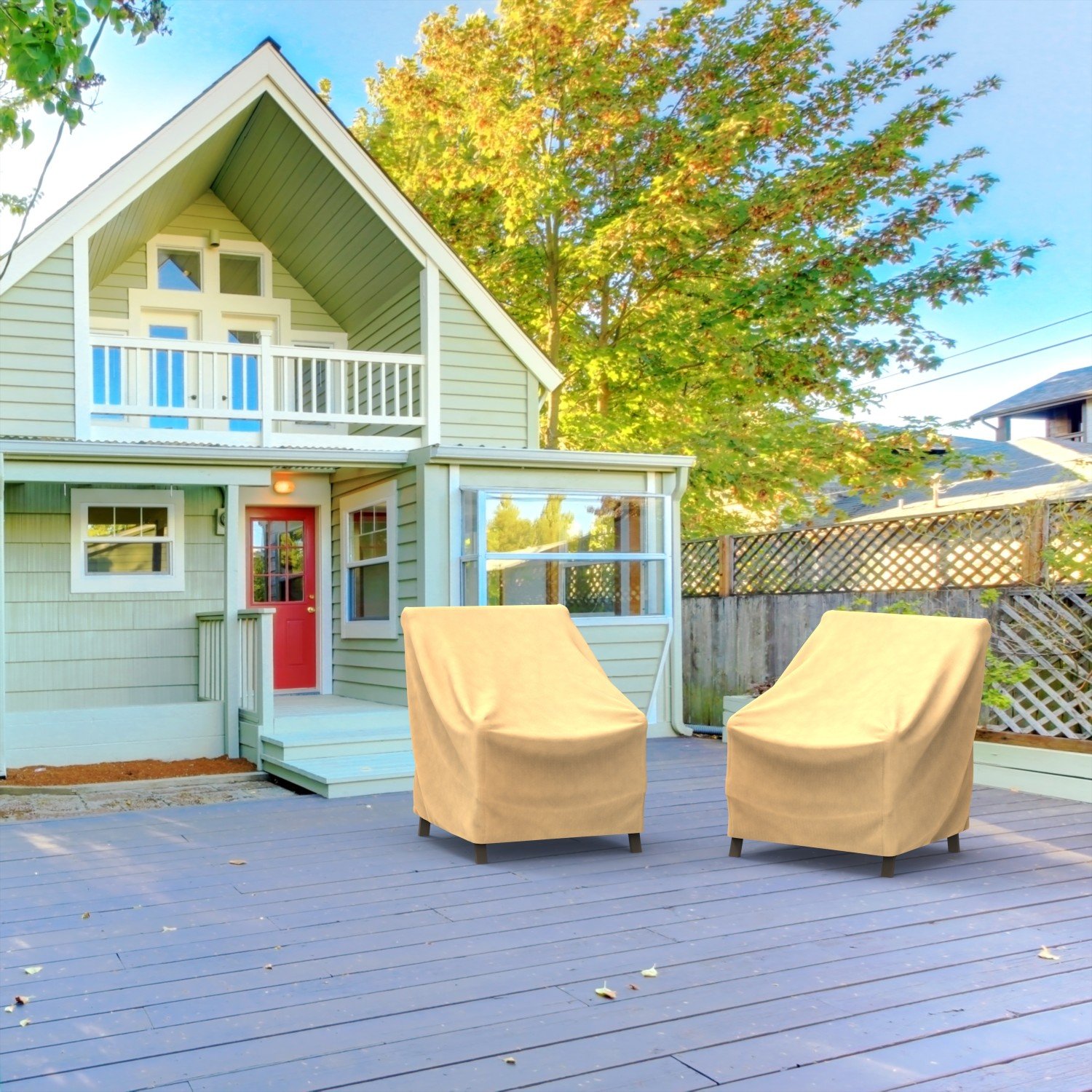 Budge P1A03SF1 All Seasons Patio Cover Lightweight, UV-Resistant, Extra Small Chair, Tan - Image 8