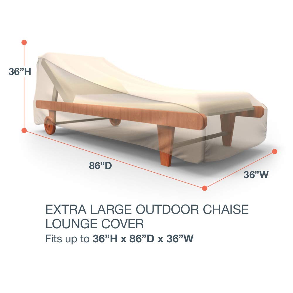 Budge Sendona Chaise Lounge Chair Cover, Tan, Extra Large - Image 3