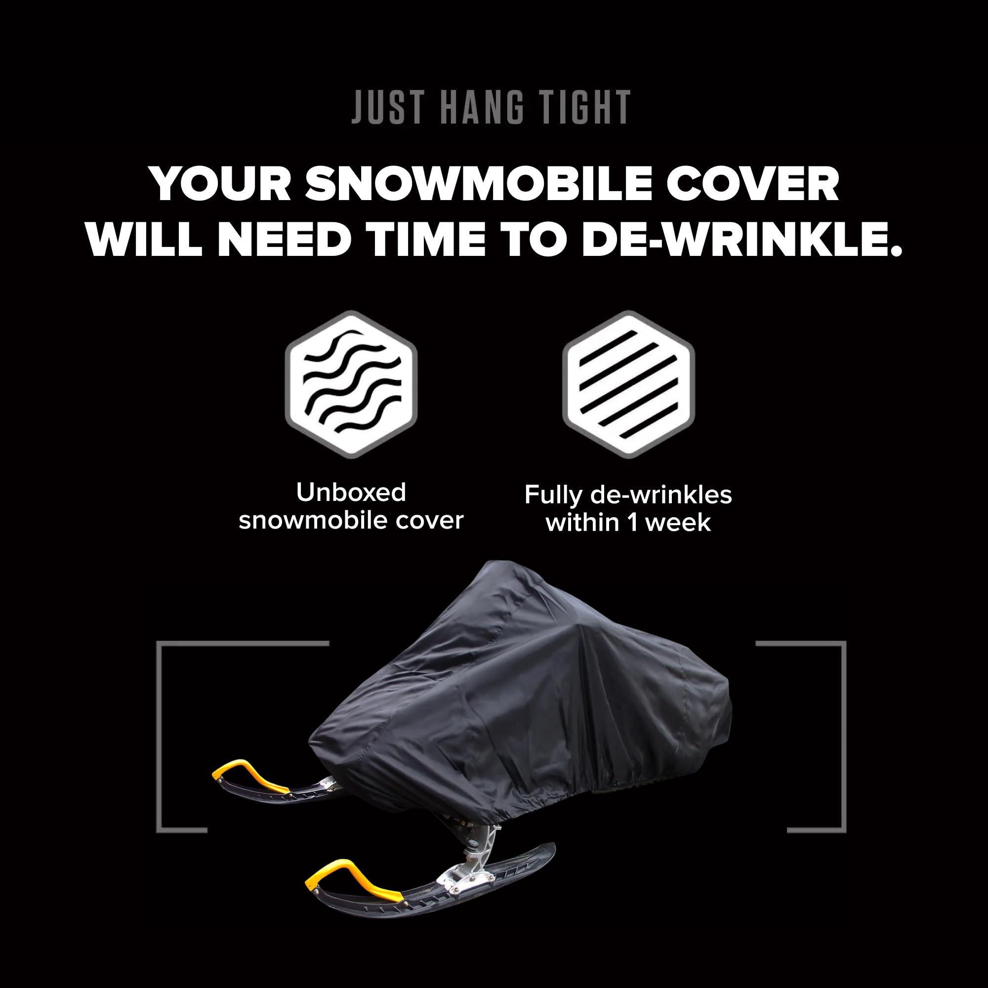 Budge Sportsman Snowmobile Cover, Waterproof & UV-Resistant Heavy-Duty Protection, Fits Snowmobiles up to 115" L x 51" W x 48" H, Black - Image 4