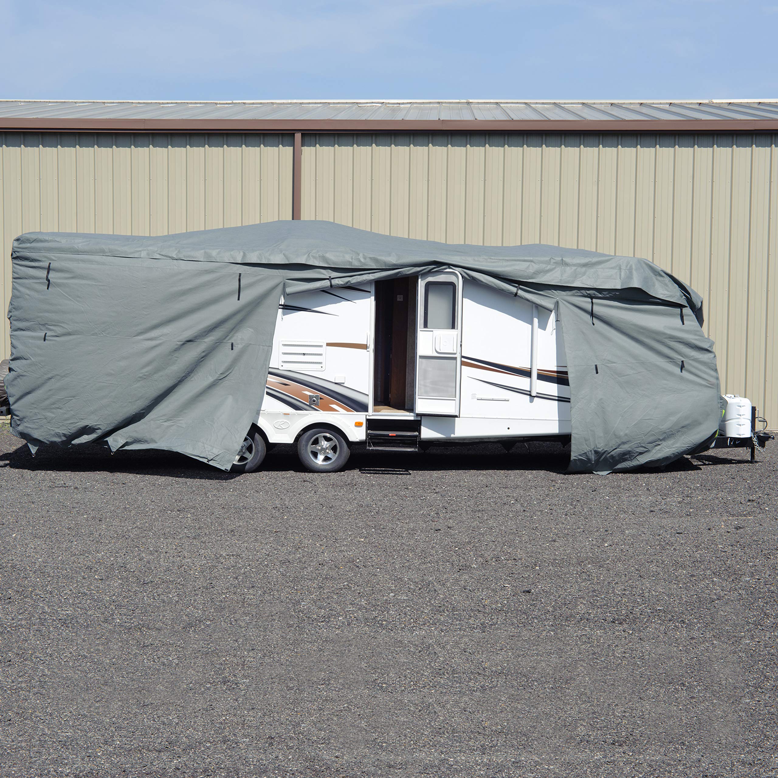 Budge Toy Hauler RV Covers Fits Toy Hauler RVs up to 25' Long (Gray, Polypropylene) - Image 3