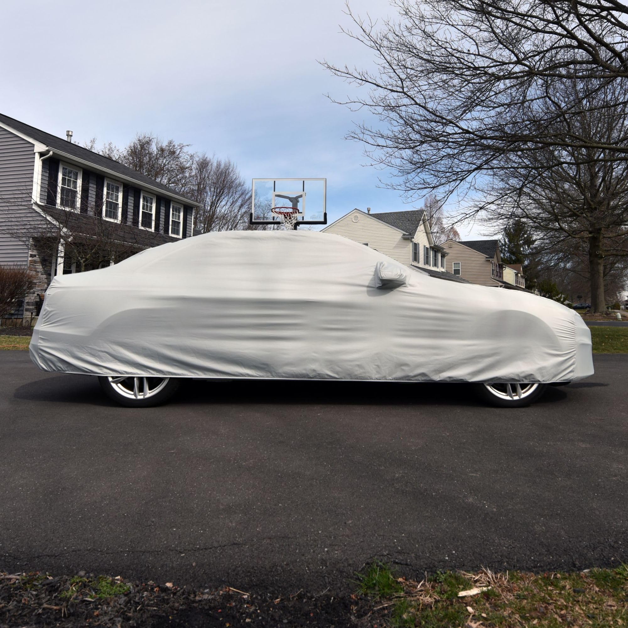 Budge TrueFit Plus Custom Car Cover Fits Subaru WRX STi (with Spoiler) 2015-2022, Automotive Full Exterior Indoor Outdoor Car Cover, Waterproof All Weather Rain Snow UV Sun Hail Protector - Image 3